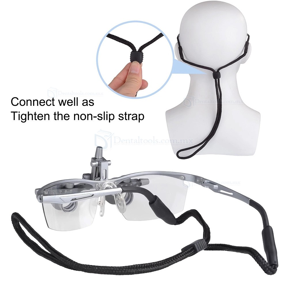 DY-118 Lupa Quir&uacute;rgica Dental de 2.5X y 450mm con Marco de Aluminio y Distancia Interpupilar Ajustable